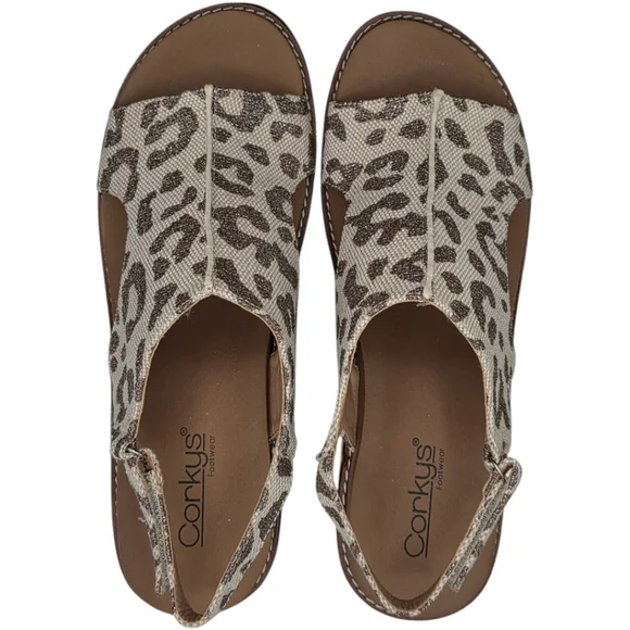 Corkys Carly Leopard Platform Wedge Sandals Sz 10 Boho Luxe - Picture 3 of 7